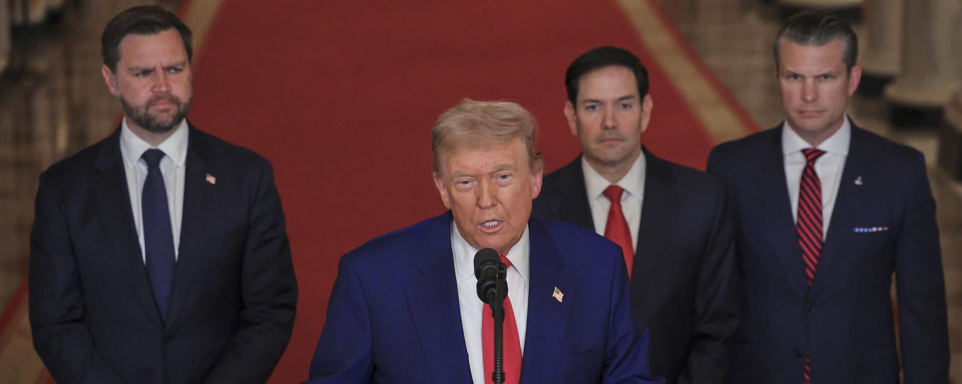 President Donald Trump speaks from the East Room of the White House in Washington, Saturday, June 21, 2025. - Sputnik International, 1920, 28.06.2025