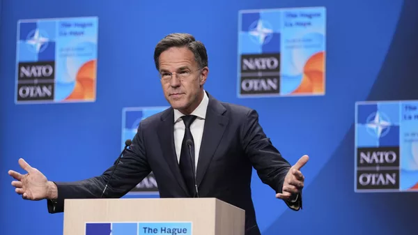 NATO Secretary General Mark Rutte speaks during a media conference at the NATO summit in The Hague, Netherlands, Wednesday, June 25, 2025. - Sputnik International