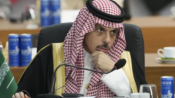 Saudi Arabia's Foreign Minister Prince Faisal bin Farhan Al-Saud attends the G20 Summit leaders meeting in Rio de Janeiro, Tuesday, Nov. 19, 2024. (AP Photo/Eraldo Peres) - Sputnik International