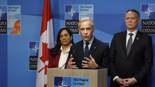 Canada's Prime Minister Mark Carney speaks during a media conference at the NATO summit in The Hague, Netherlands, Wednesday, June 25, 2025 - Sputnik International