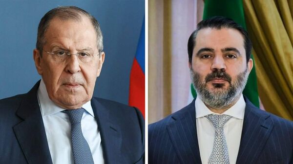 Russian FM Lavrov and Syrian FM al-Shaibani - Sputnik International