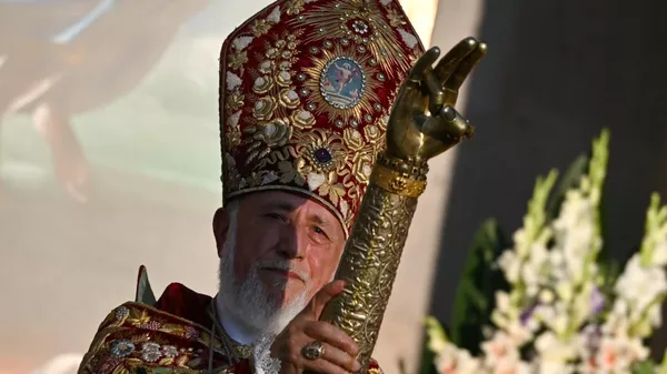Catholicos of All Armenians Karekin II holds a ceremony of consecration of the Holy Myrrh. File photo. - Sputnik International