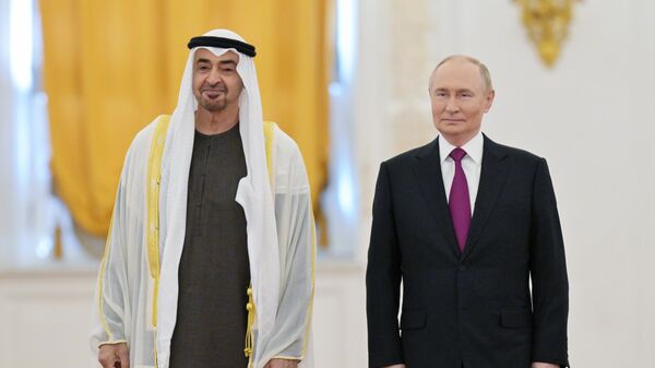 Russian President Vladimir Putin and UAE President Mohamed bin Zayed Al Nahyan in the Kremlin - Sputnik International