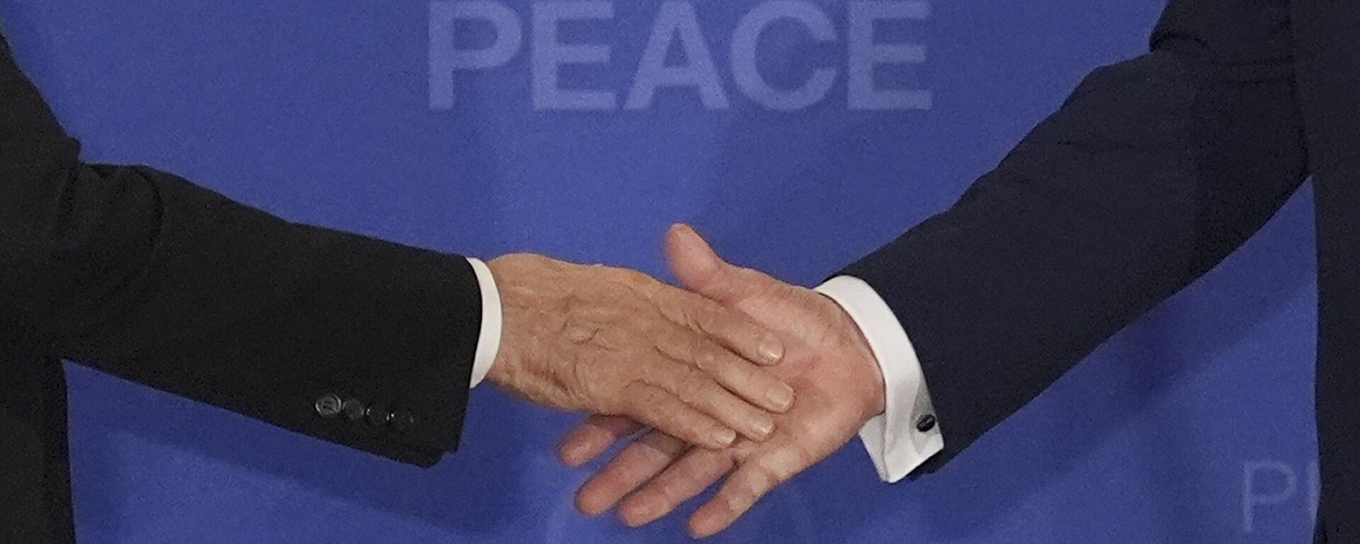 President Donald Trump, right, shakes the hand of Russia's President Vladimir Putin, left, during a joint press conference at Joint Base Elmendorf-Richardson, Alaska, Friday, Aug. 15, 2025.  President Donald Trump, right, shakes the hand of Russia's President Vladimir Putin, left, during a joint press conference at Joint Base Elmendorf-Richardson, Alaska, Friday, Aug. 15, 2025.  - Sputnik International, 1920, 17.10.2025