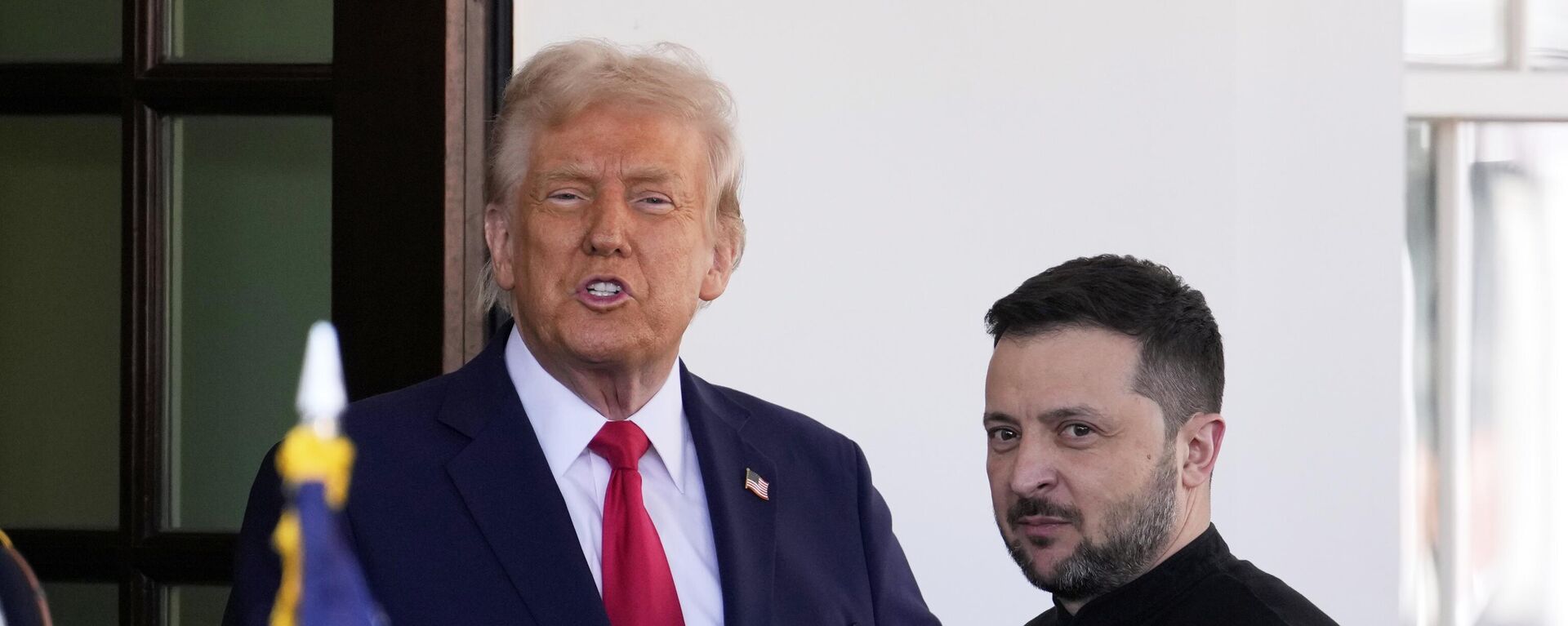 President Donald Trump welcomes Volodymyr Zelensky at the White House in Washington, Feb. 28, 2025.  - Sputnik International, 1920, 18.08.2025