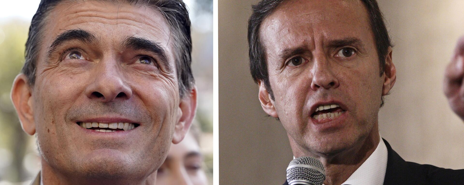 This combination photo shows presidential candidates Rodrigo Paz, left and Bolivia's former President Jorge Quiroga, right This combination photo shows presidential candidates Rodrigo Paz, left and Bolivia's former President Jorge Quiroga, right - Sputnik International, 1920, 18.08.2025