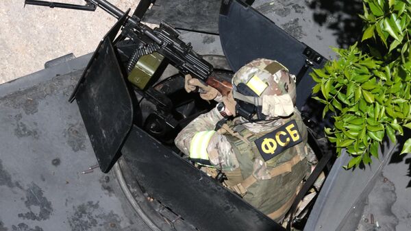 A FSB officer is seen during drills. File photo - Sputnik International