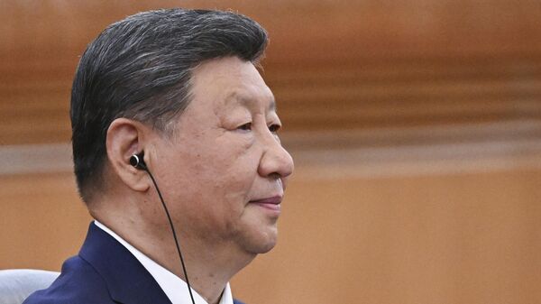 Chinese President Xi Jinping attends a meeting with Russian President Vladimir Putin at The Great Hall of the People in Beijing, China, Tuesday, Sept. 2, 2025.  - Sputnik International