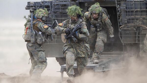 German soldiers at a training range in Pabrade, north of the capital Vilnius, Lithuania on Wednesday, May 29, 2024. ' - Sputnik International
