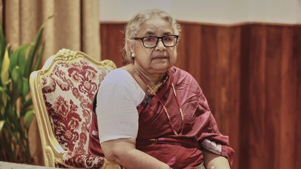 Former Supreme Court Chief Justice Sushila Karki attends her swearing-in ceremony as interim prime minister at the presidential residence in Kathmandu, Nepal - Sputnik International