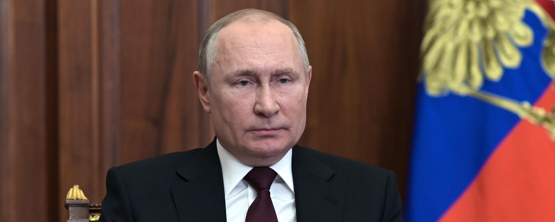 Putin addresses the nation on the recognition of the Donetsk and Lugansk republics - Sputnik International, 1920, 22.09.2025