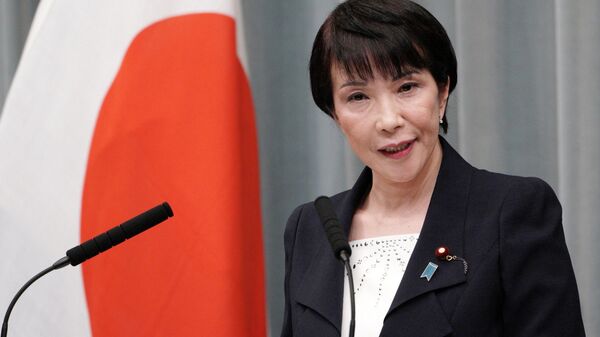 Sanae Takaichi speaks during a press conference at the prime minister's official residence in Tokyo, Sept. 11, 2019. (AP Photo/Eugene Hoshiko, File) - Sputnik International