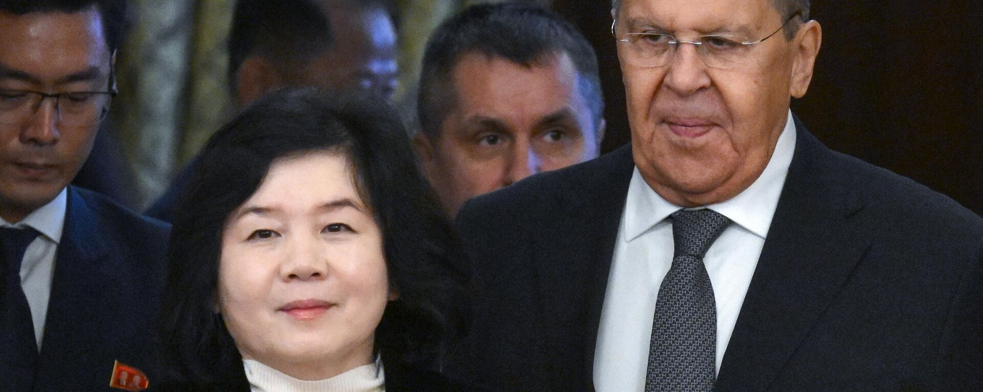 Russian Foreign Minister Sergey Lavrov and North Korean Foreign Minister Choe Son Hui Russian Foreign Minister Sergey Lavrov and North Korean Foreign Minister Choe Son Hui - Sputnik International, 1920, 27.10.2025