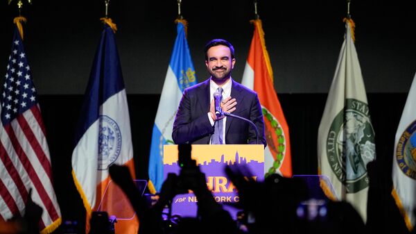 Zohran Mamdani speaks after winning the mayoral election, Tuesday, Nov. 4, 2025, in New York.  - Sputnik International