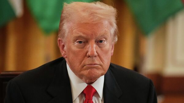 President Donald Trump attends a dinner with leaders from countries in Central Asia, Thursday, Nov. 6, 2025, in the East Room of the White House in Washington - Sputnik International