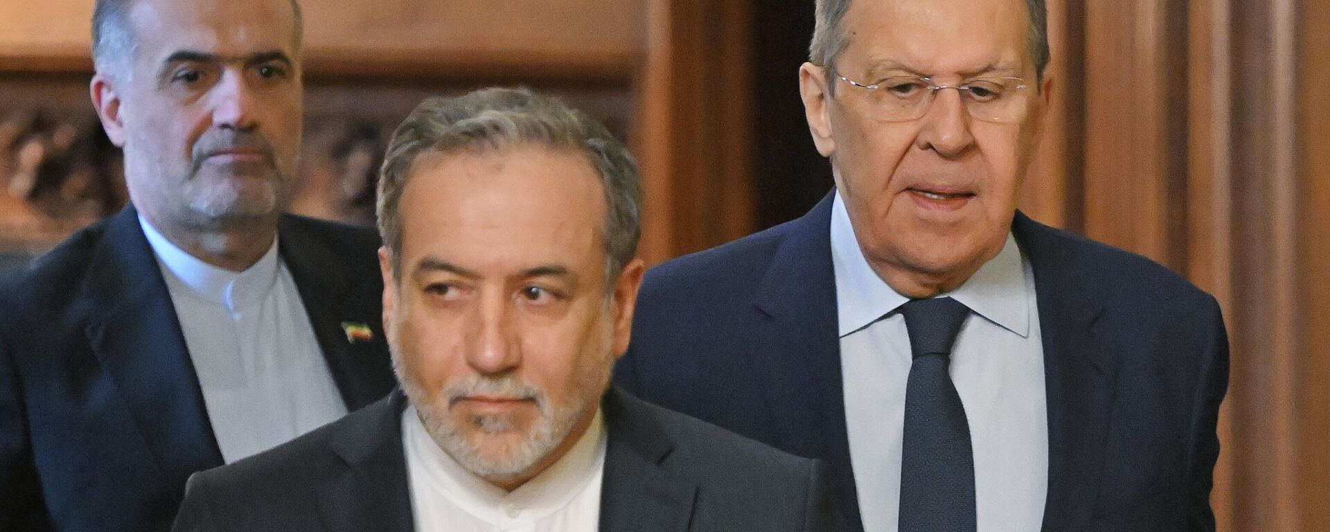  Russian Foreign Minister Sergey Lavrov with Iranian Foreign Minister Abbas Araghchi - Sputnik International, 1920, 20.02.2026