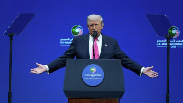 President Donald Trump speaks during the Saudi Investment Forum at the Kennedy Center, Wednesday, Nov. 19, 2025, in Washington - Sputnik International