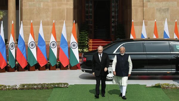 Russian President Vladimir Putin and Indian Prime Minister Narendra Modi - Sputnik International