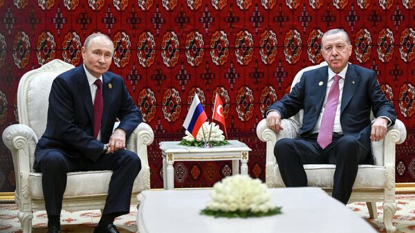 Turkish President Recep Tayyip Erdogan and Russian President Vladimir Putin - Sputnik International