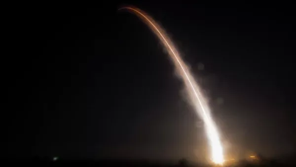 An unarmed Minuteman III intercontinental ballistic missile launches during an operational test on Wednesday, May 1, 2019, at Vandenberg Air Force Base, Calif - Sputnik International
