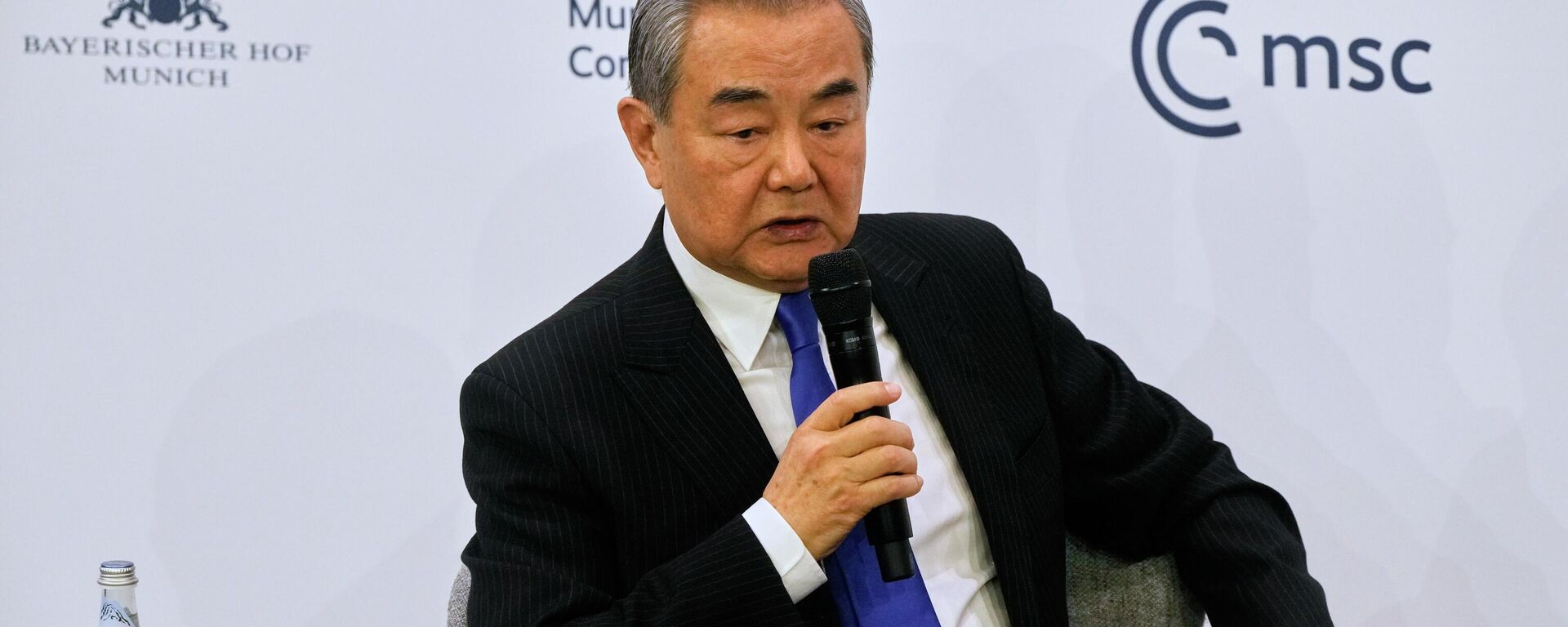 China's Foreign Minister Wang Yi speaks during the Munich Security Conference in Munich, Germany, Saturday, Feb. 14, 2026. - Sputnik International, 1920, 16.04.2026