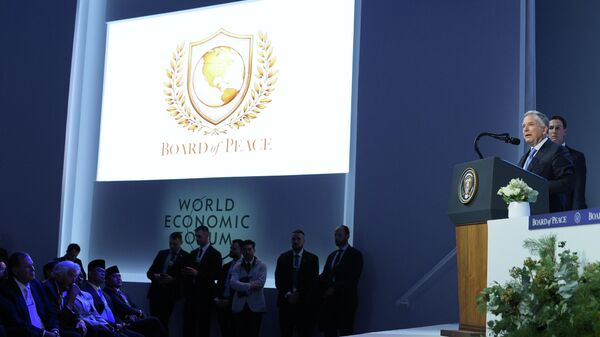 United States Mideast envoy Steve Witkoff speaks after the signing of a Board of Peace charter during the Annual Meeting of the World Economic Forum in Davos, Switzerland, Thursday, Jan. 22, 2026.  - Sputnik International