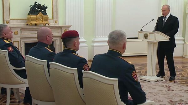 Russian President Vladimir Putin delivered a speech at the state awards ceremony on the occasion of Defender of the Fatherland Day - Sputnik International