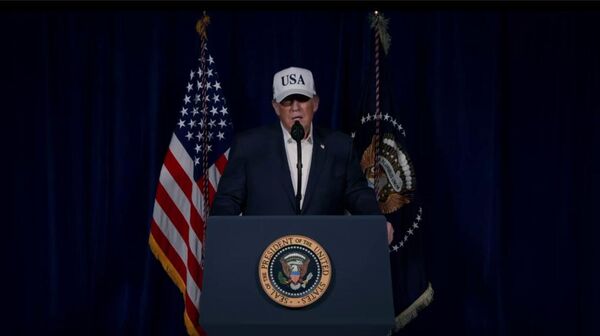 President Donald Trump in the video address posted on Truth Social - Sputnik International