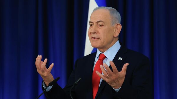 Israeli Prime Minister Benjamin Netanyahu speaks during a press conference in Jerusalem, March 19, 2026. - Sputnik International