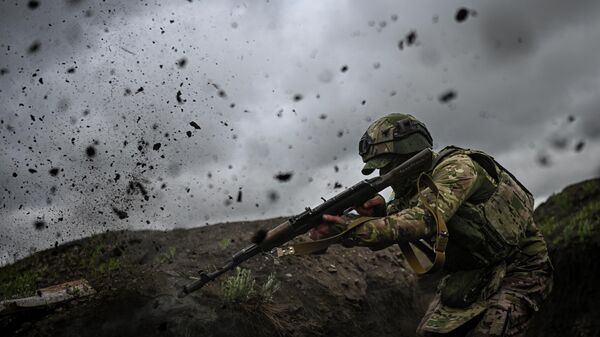 Servicemen of the 6th Motorized Rifle Brigade of Battlegroup Yug - Sputnik International