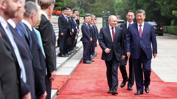 Russian President Vladimir Putin and  Chinese President Xi Jinping - Sputnik International