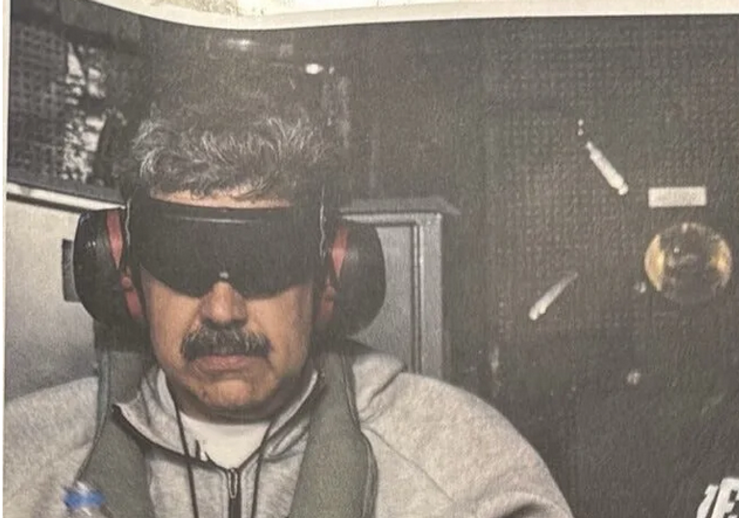 Venezuelan President Nicolas Maduro aboard the USS Iwo Jima after his kidnapping by US forces. Social media photo. Venezuelan President Nicolas Maduro aboard the USS Iwo Jima after his kidnapping by US forces. Social media photo. - Sputnik International