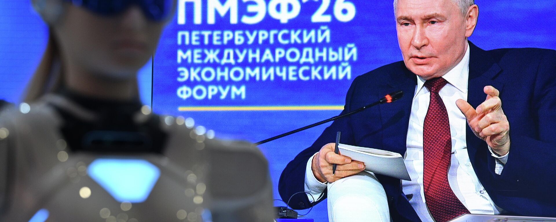 President Vladimir Putin at the 2026 St. Petersburg International Economic Forum. June 5, 2026. - Sputnik International, 1920, 05.06.2026