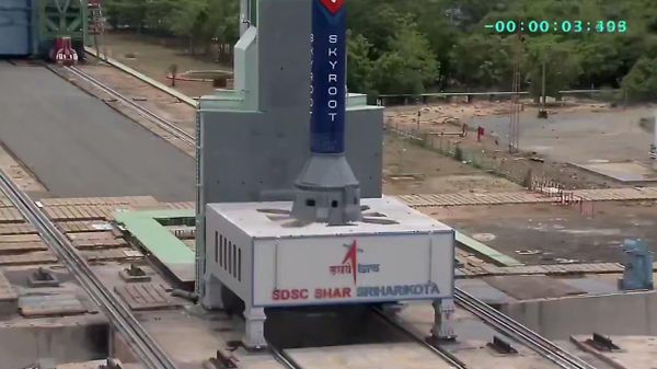 Screenshot of video of the launch of the Vikram-1 rocket by Skyroot Aerospace.. - Sputnik International