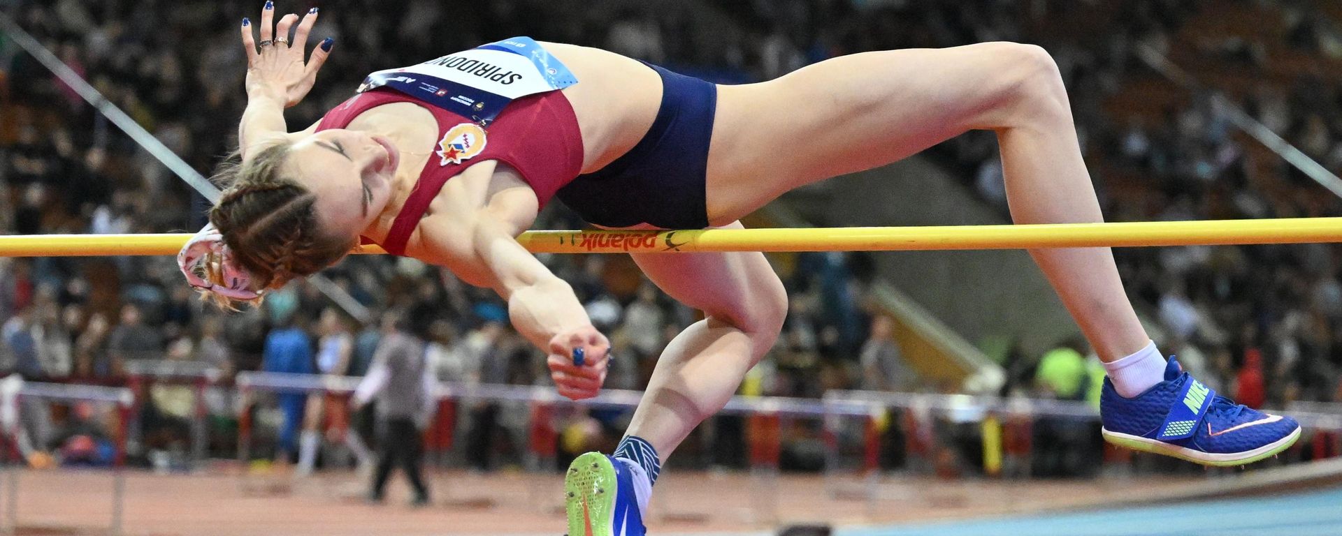 Natalia Spiridonova (Russia) competes in the high jump at the Russian Winter International Athletics Tournament in Moscow. - Sputnik International, 1920, 24.07.2026