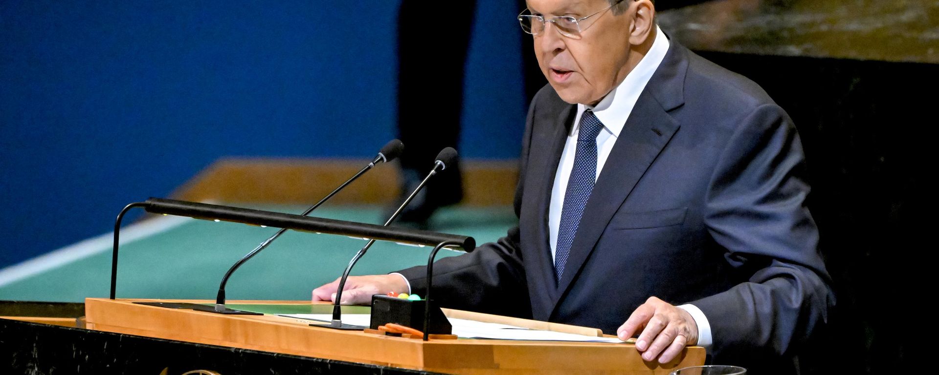 Russian Foreign Minister Sergey Lavrov speaks at a meeting during the High-Level Week of the 80th session of the UN General Assembly in New York Russian Foreign Minister Sergey Lavrov speaks at a meeting during the High-Level Week of the 80th session of the UN General Assembly in New York - Sputnik International, 1920, 26.09.2026