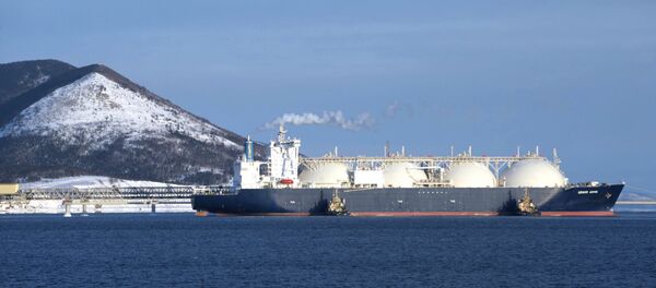 The Grand Aniva gas tanker built by Mitsubishi Heavy Industries Ltd. in Nagasaki The Grand Aniva gas tanker built by Mitsubishi Heavy Industries Ltd. in Nagasaki - Sputnik International