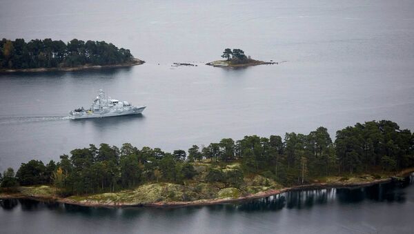 Swedish minesweeper HMS Koster patrols the waters of the Stockholm archipelago - Sputnik International