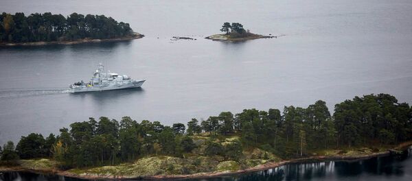 Swedish minesweeper HMS Koster patrols the waters of the Stockholm archipelago - Sputnik International
