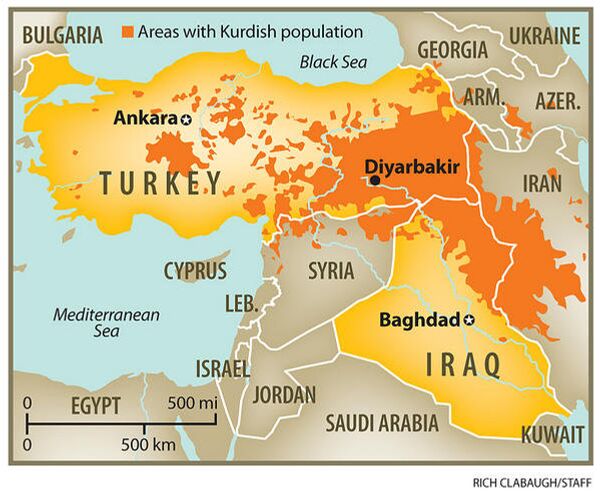 Kurdish Population Map Kurdish Population Map - Sputnik International