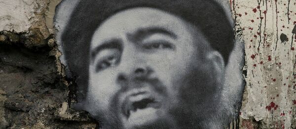 Painted portrait of Abu Bakr al Baghdadi Painted portrait of Abu Bakr al Baghdadi - Sputnik International