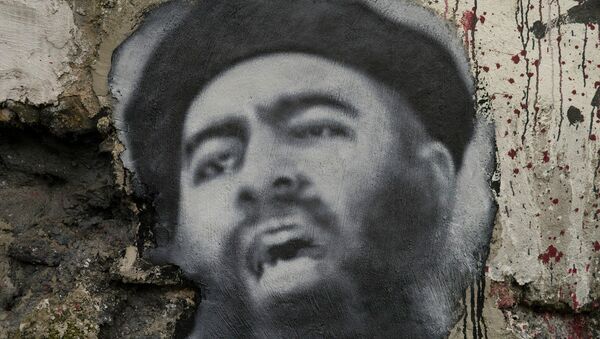 Painted portrait of Abu Bakr al Baghdadi - Sputnik International