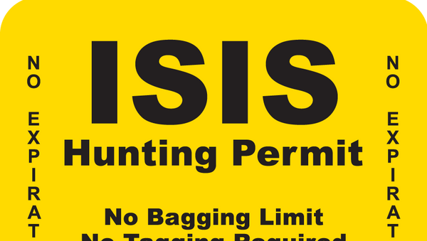 ISIS Hunting Permit Vehicle Decal - Sputnik International