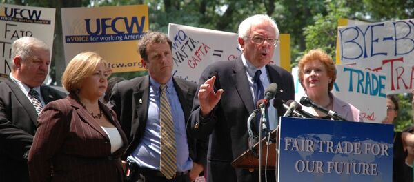 Sanders has said he will run for the presidency in 2016 if no one truly progressive challenges Hillary Clinton. Sanders has said he will run for the presidency in 2016 if no one truly progressive challenges Hillary Clinton. - Sputnik International