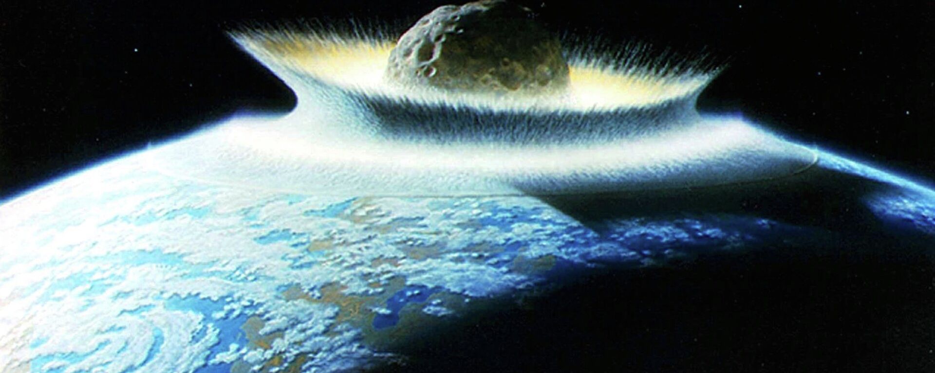  Artist's impression of an asteroid hitting Earth - Sputnik International, 1920, 21.07.2021