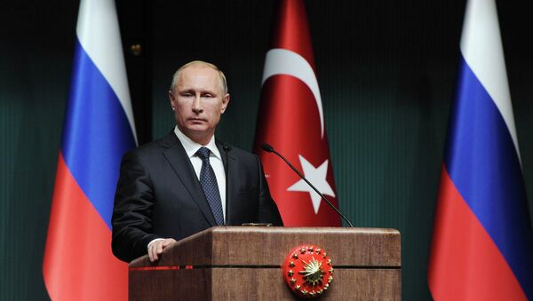 Russia's President Vladimir Putin is pictured during a joint news conference with his Turkish counterpart Tayyip Erdogan (not pictured) in Ankara December 1, 2014 - Sputnik International
