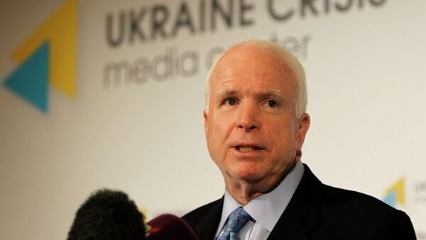 U.S. Sen. John McCain speaks during a press conference in Kiev, Ukraine - Sputnik International