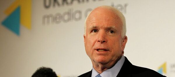 U.S. Sen. John McCain speaks during a press conference in Kiev, Ukraine U.S. Sen. John McCain speaks during a press conference in Kiev, Ukraine - Sputnik International