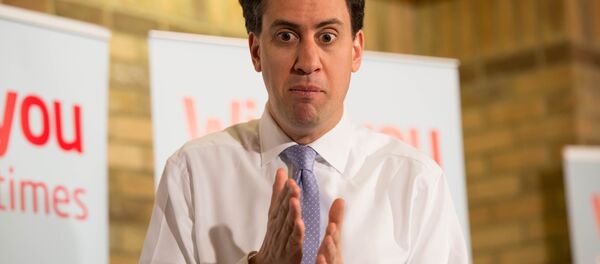 Ed Miliband Q&A session at the Moot House in Harlow, Essex, Britain in 2012 Ed Miliband Q&A session at the Moot House in Harlow, Essex, Britain in 2012 - Sputnik International