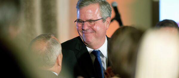 Former Florida Gov. Jeb Bush talks to supporters after speaking at the U.S. Cuba Democracy PAC's 11th Annual Luncheon in Coral Gables, Fla. Former Florida Gov. Jeb Bush talks to supporters after speaking at the U.S. Cuba Democracy PAC's 11th Annual Luncheon in Coral Gables, Fla. - Sputnik International